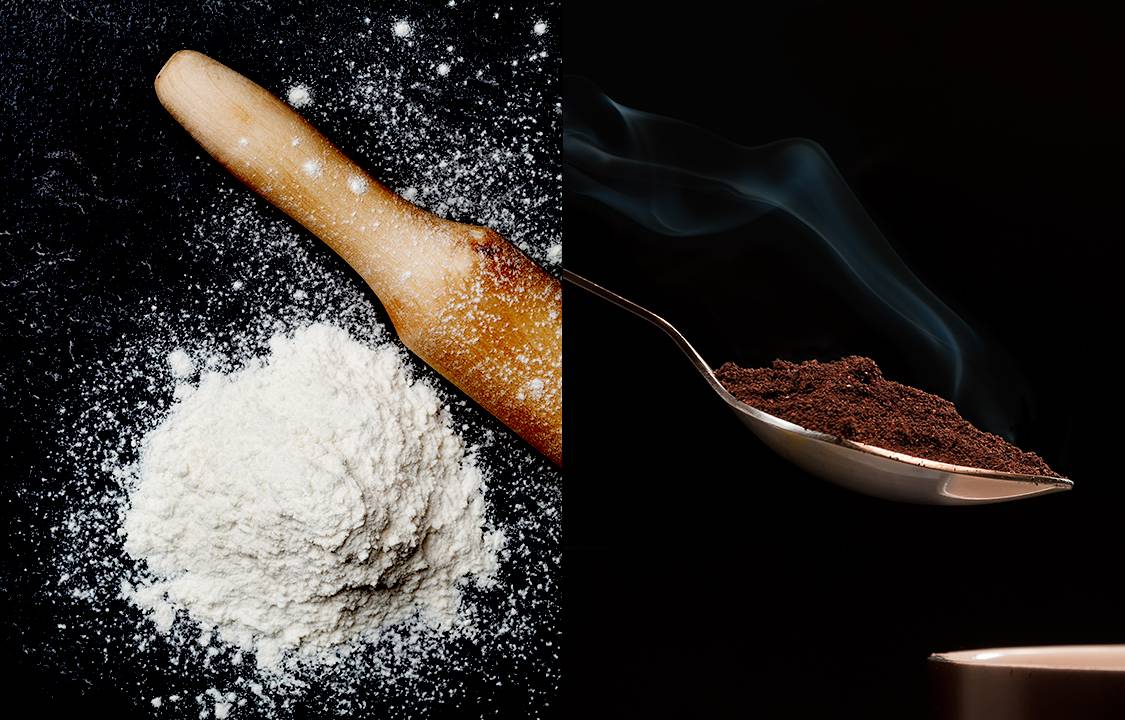 Farinha de trigo e café