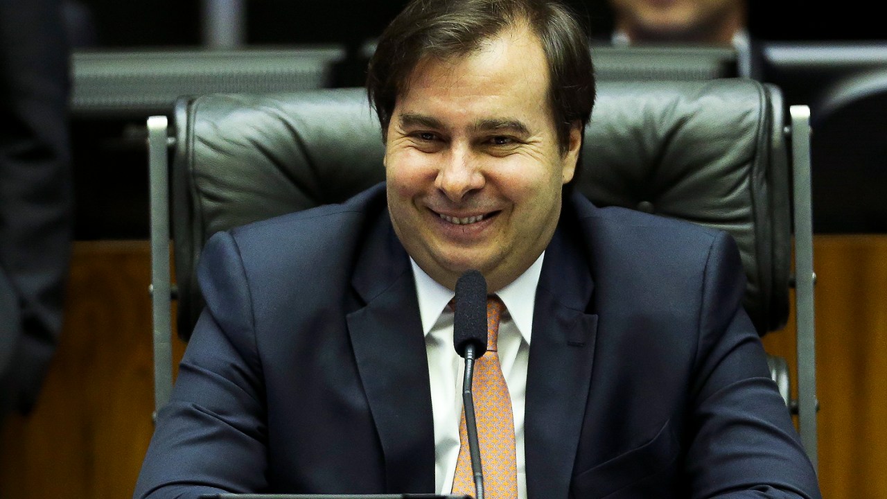 O presidente da Câmara, Rodrigo Maia