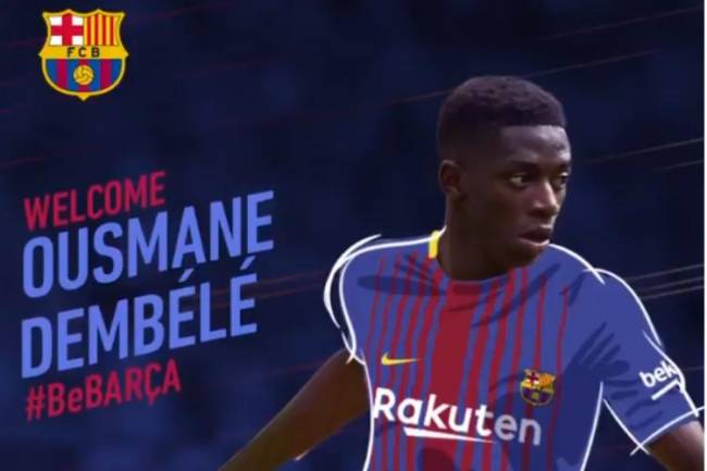 Barcelona oficializa contratação de Dembélé
