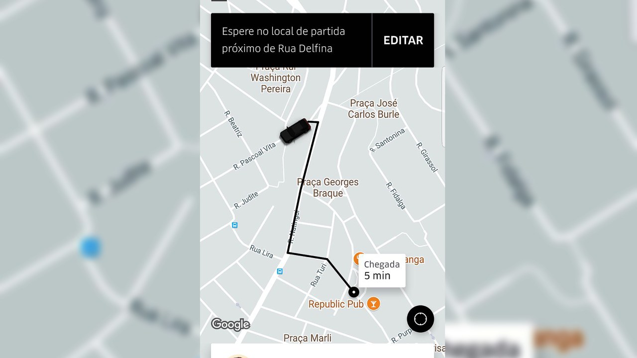 Mapa Uber App