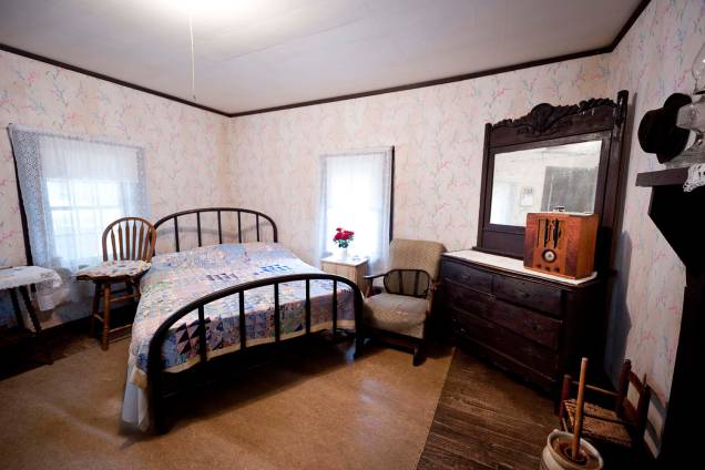 Quarto da casa em que Elvis nasceu, em Tupelo Quarto da casa em que Elvis nasceu, em Tupelo