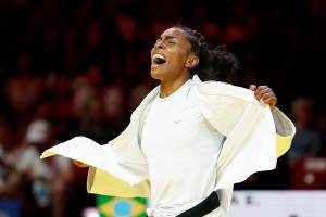 A judoca brasileira Erika Miranda