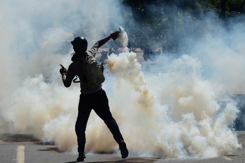 Imagens do dia - Protesto em Caracas na Venezuela