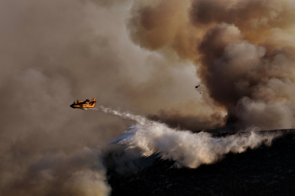 Imagens do dia - Incêndio florestal na Grécia