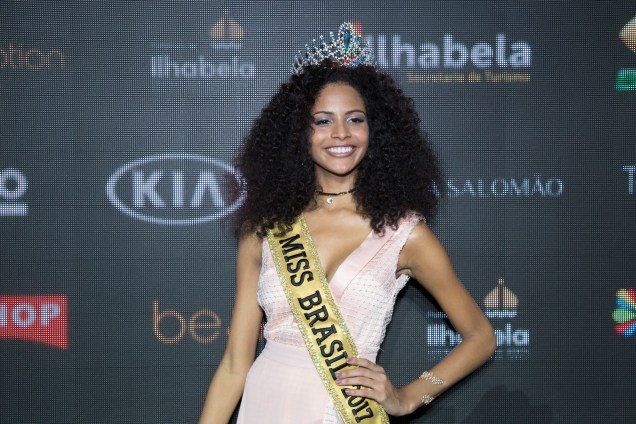 Monalysa Alcântara, vencedora do concurso Miss Brasil BE Emotion 2017, durante o evento em Ilha Bela, São Paulo