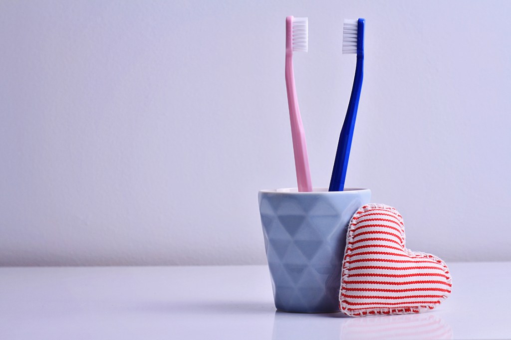 Escovas de dentes de casais