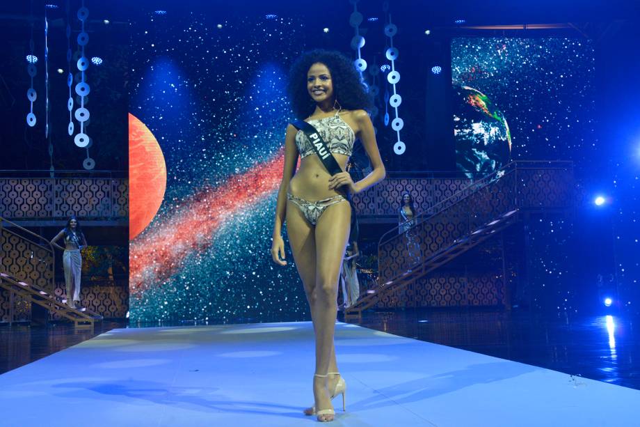 Monalysa Alcântara, vencedora do concurso Miss Brasil BE Emotion 2017, durante o evento em Ilha Bela, São Paulo