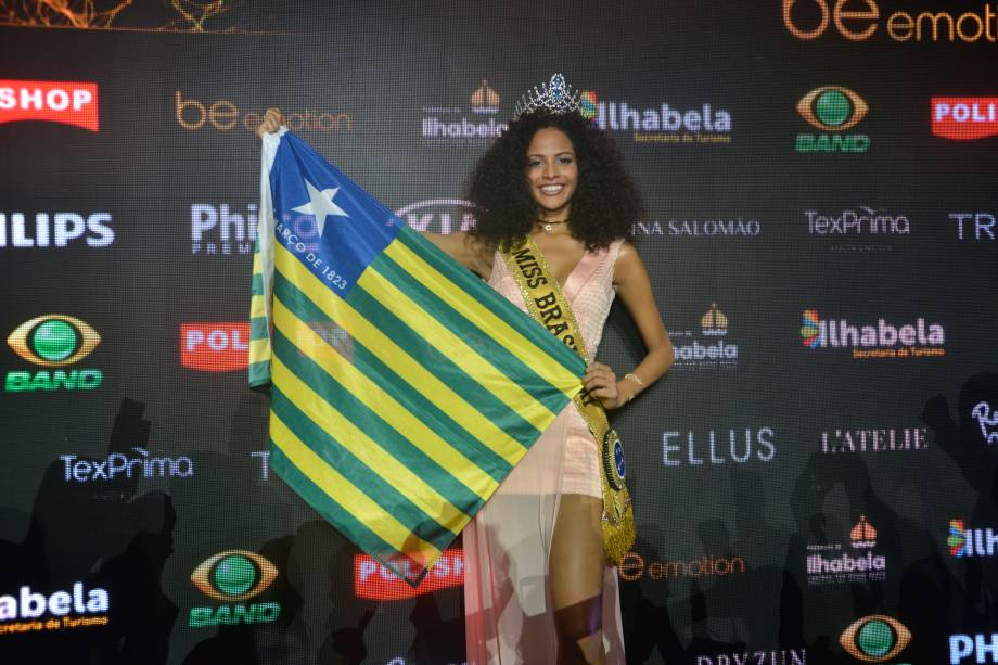 Monalysa Alcântara, vencedora do concurso Miss Brasil BE Emotion 2017, durante o evento em Ilha Bela, São Paulo