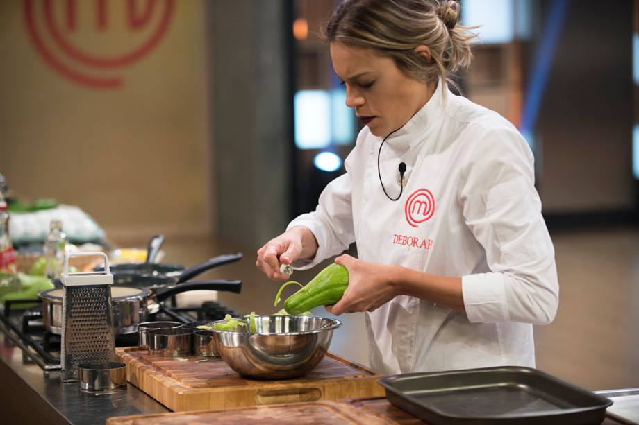 Deborah durante a final do MasterChef Deborah durante a final do MasterChef