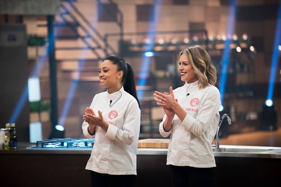 Deborah e Michele durante a final do MasterChef Deborah e Michele durante a final do MasterChef