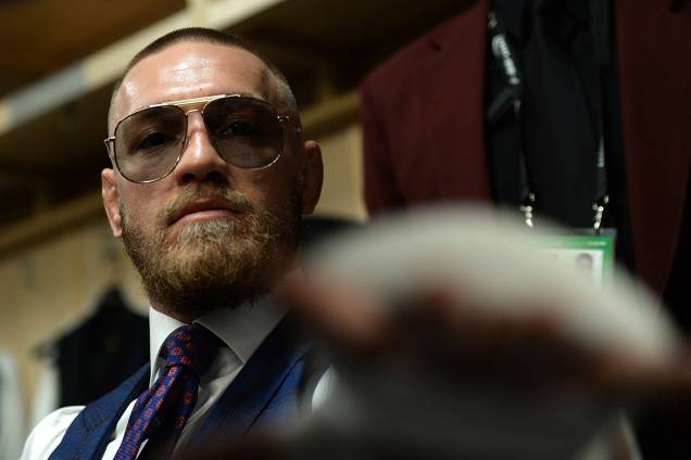 Conor McGregor, na Mobile Arena, em Las Vegas - 26/08/2017 Conor McGregor, na Mobile Arena, em Las Vegas - 26/08/2017
