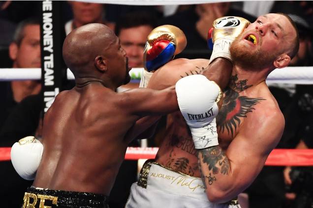 Floyd Mayweather Jr. venceu Conor McGregor por nocaute técnico, na Mobile Arena, em Las Vegas - 26/08/2017 Floyd Mayweather Jr. venceu Conor McGregor por nocaute técnico, na Mobile Arena, em Las Vegas - 26/08/2017