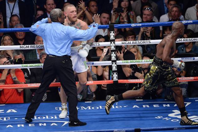 Floyd Mayweather Jr. venceu Conor McGregor por nocaute técnico, na Mobile Arena, em Las Vegas - 26/08/2017 Floyd Mayweather Jr. venceu Conor McGregor por nocaute técnico, na Mobile Arena, em Las Vegas - 26/08/2017