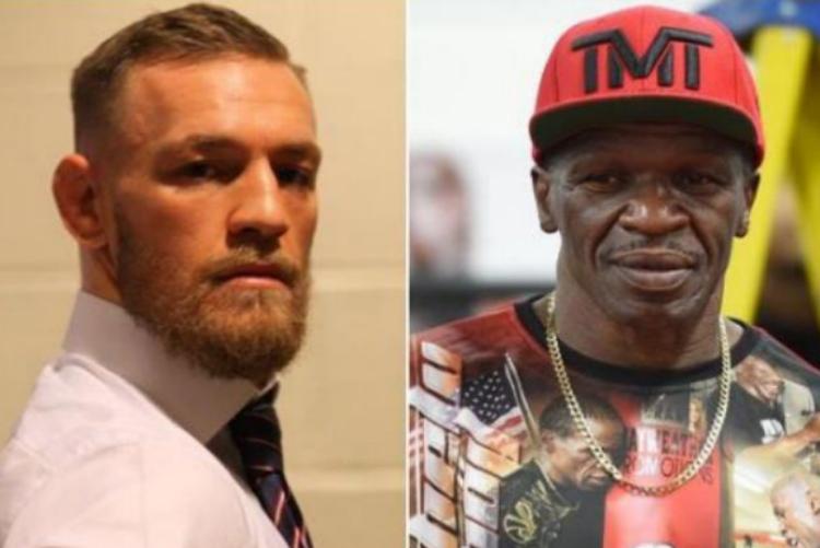 McGregor e Floyy Mayweather Sr., em montagem postada pelo irlandês