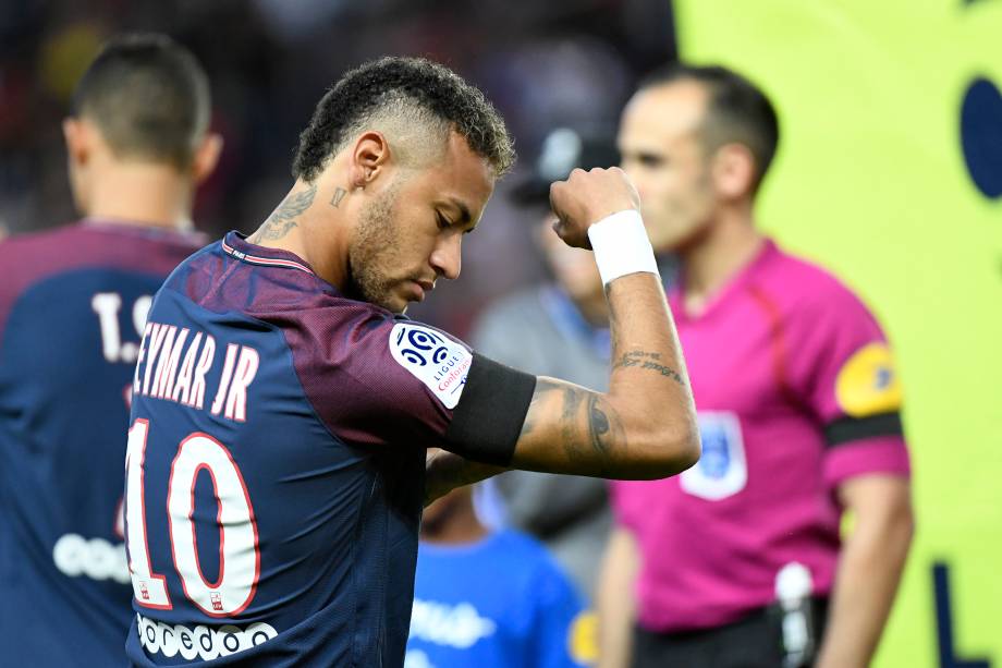 Neymar estreia no PSG durante a partida da Liga Francesa contra o Toulousse - 20/08/2017