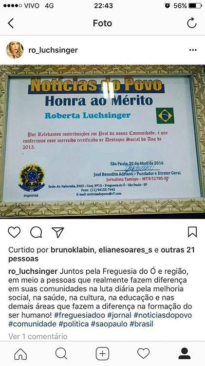 Roberta Luchsinger, herdeira do ex-banqueiro su&iacute;&ccedil;o Peter Paul Arnold Luchsinger