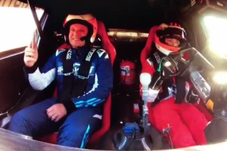 Rubens Barrichello se emociona ao lado do filho Dudu