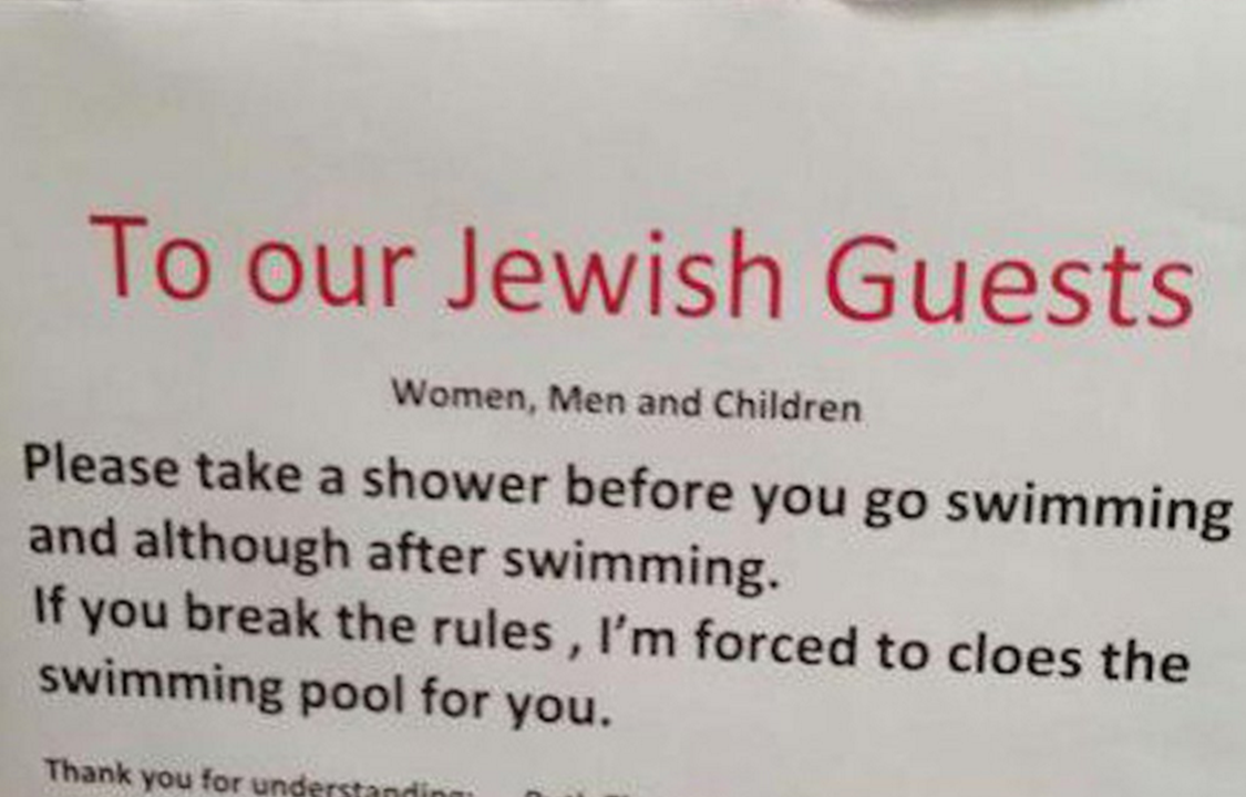 Hotel suiço Paradies pede para hóspedes judeus que tomem banho antes de entrar na piscina