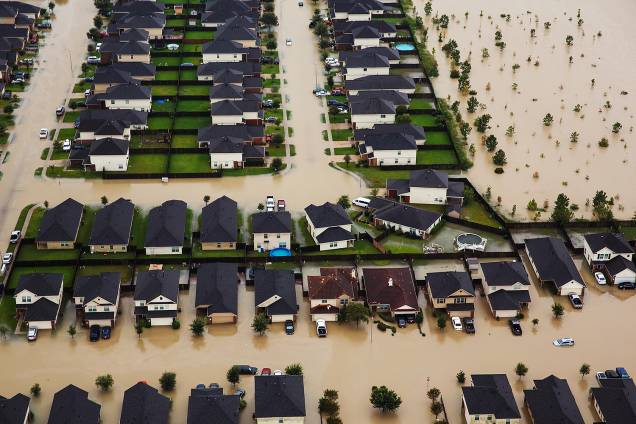 Vista aérea após inundações provocadas pela passagem do furacão Harvey em Houston, no estado americano do Texas - 30/08/2017