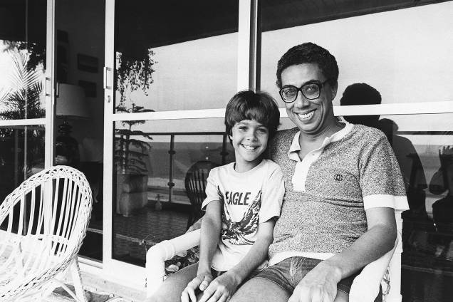 Paulo Silvino e seu filho Flávio. Paulo Silvino e seu filho Flávio.