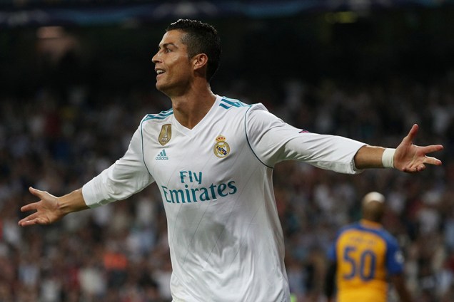 Cristano Ronaldo, do Real Madrid, durante partida contra o Apoel Nicosia, válida pela Champions League