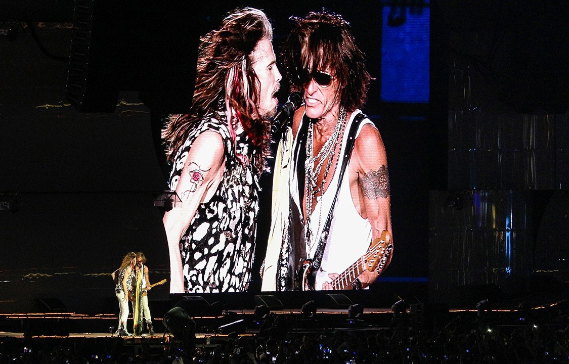 Aerosmith se apresenta no Rock in Rio para mais de cem mil pessoas, no Parque Olímpico, Rio de Janeiro