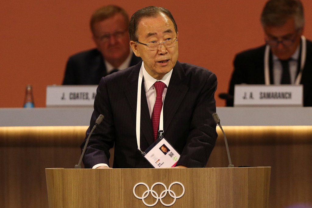 Ban Ki-Moon é eleito presidente do Comitê de Ética do Comitê Olímpico Internacional (COI) em uma cerimônia nesta tarde, em Lima, no Peru