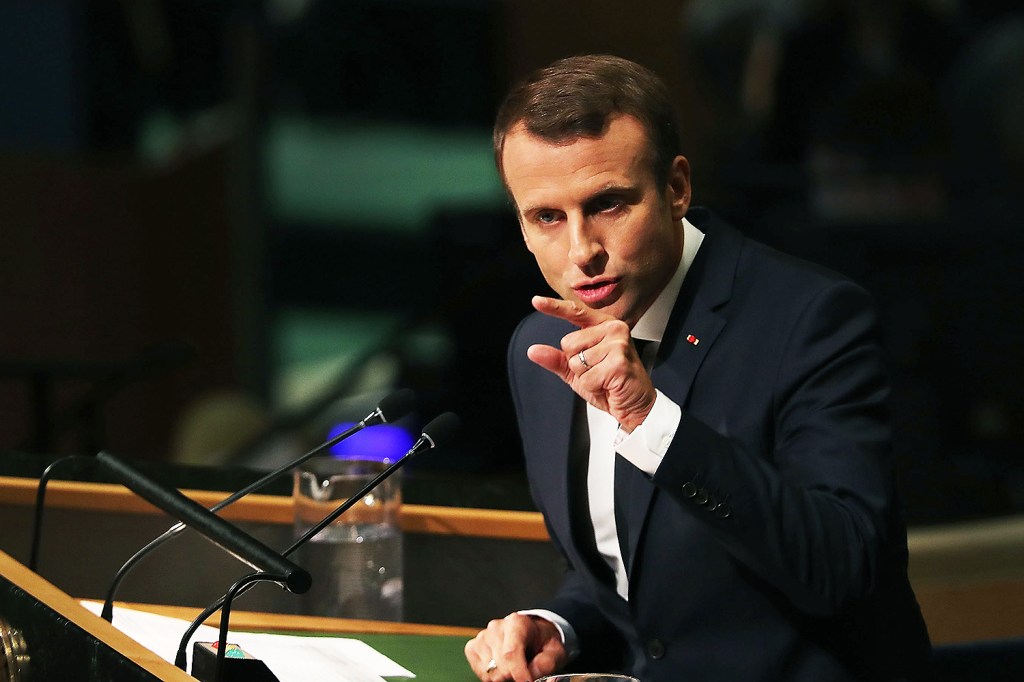 O presidente francês Emmanuel Macron