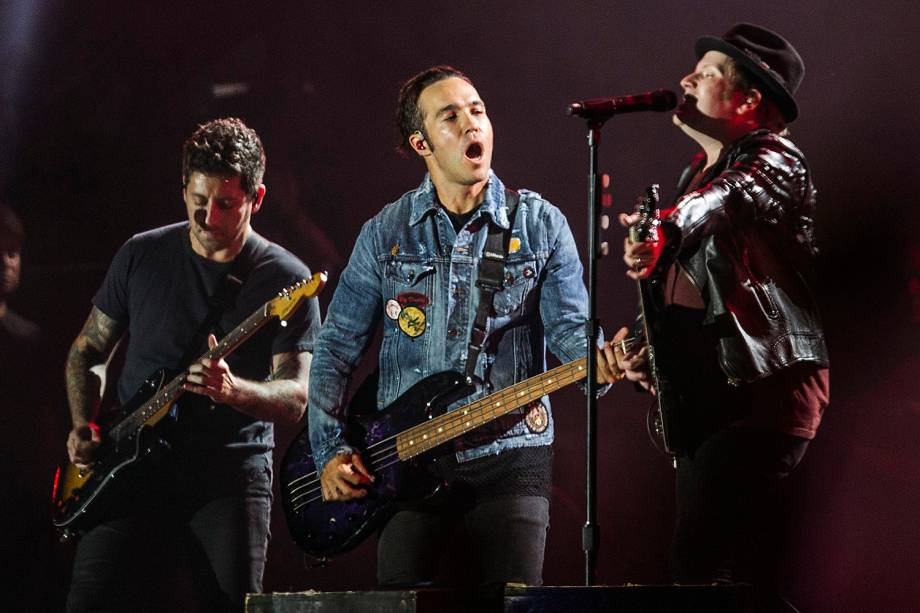 A banda Fall Out Boy se apresenta no palco Mundo,durante o quarto dia da sétima edição do Rock In Rio realizada no Parque Olímpico do Rio de Janeiro, RJ - 21/09/2017