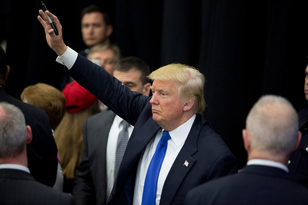 Donald Trump, durante campanha presidencial em Louisville, Kentucky, nos Estados Unidos