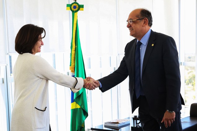O ministro Gilmar Mendes recebe a subprocuradora-geral da República Raquel Dodge no TSE - 14/09/2017