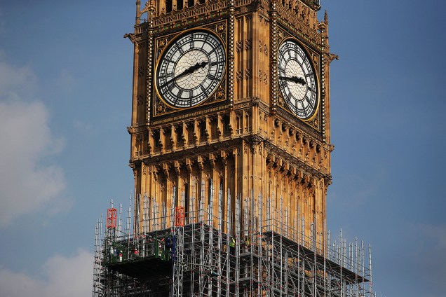 Aos 158 anos, o Big Ben, ponto turístico de Londres passa por reforma milionária - 26/09/2017