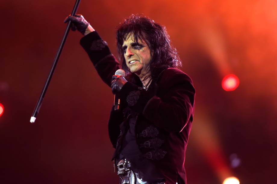 Alice Cooper abre para a banda Guns'n'Roses durante o quarto e último dia do festival São Paulo Trip, no Allianz Parque