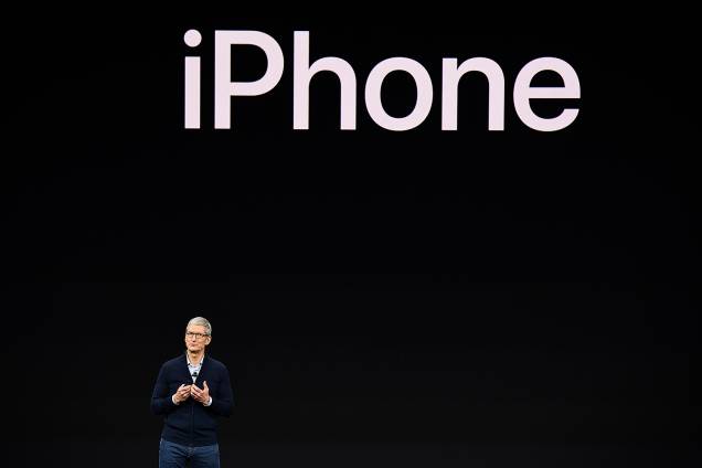 Tim Cook, CEO da Apple, durante lançamento dos novos produtos da marca em Cupertino, Califórnia - 12/09/2017