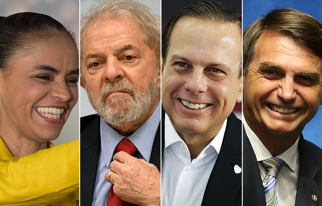 Marina Silva, Lula, Dória e Bolsonaro