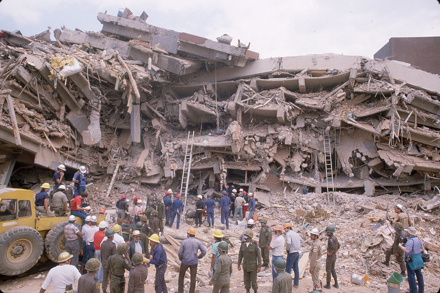 Последнее крупное землетрясение. Землетрясение в Мексике 1985. Землетрясение Кайраккум 1985.