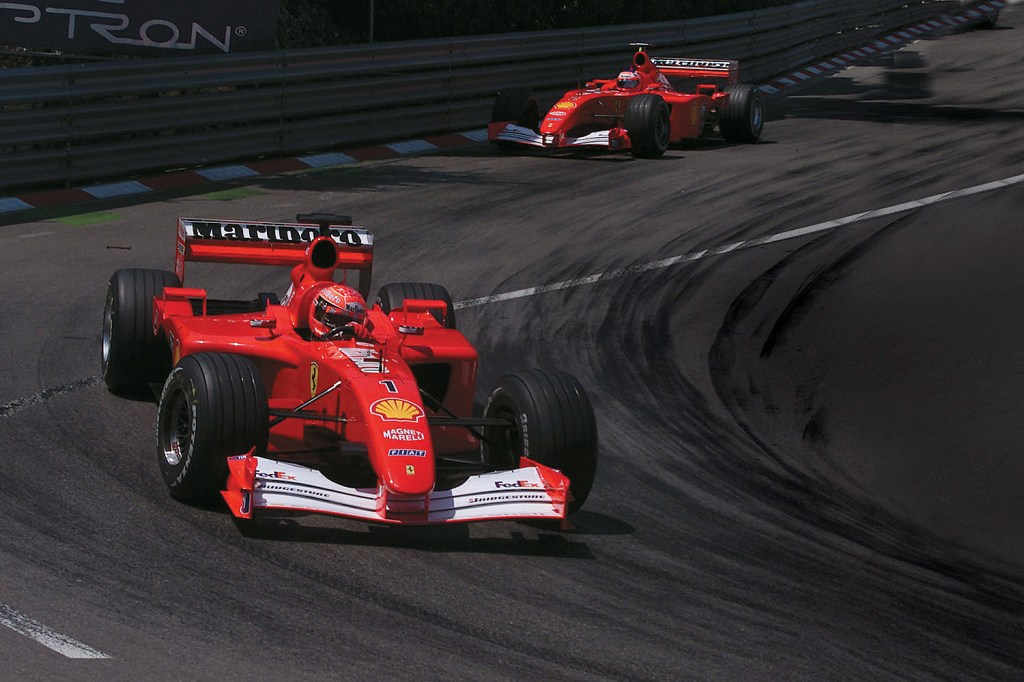 Michael Schumacher, da Ferrari, durante o GP de Mônaco de F1 - 27/05/2001
