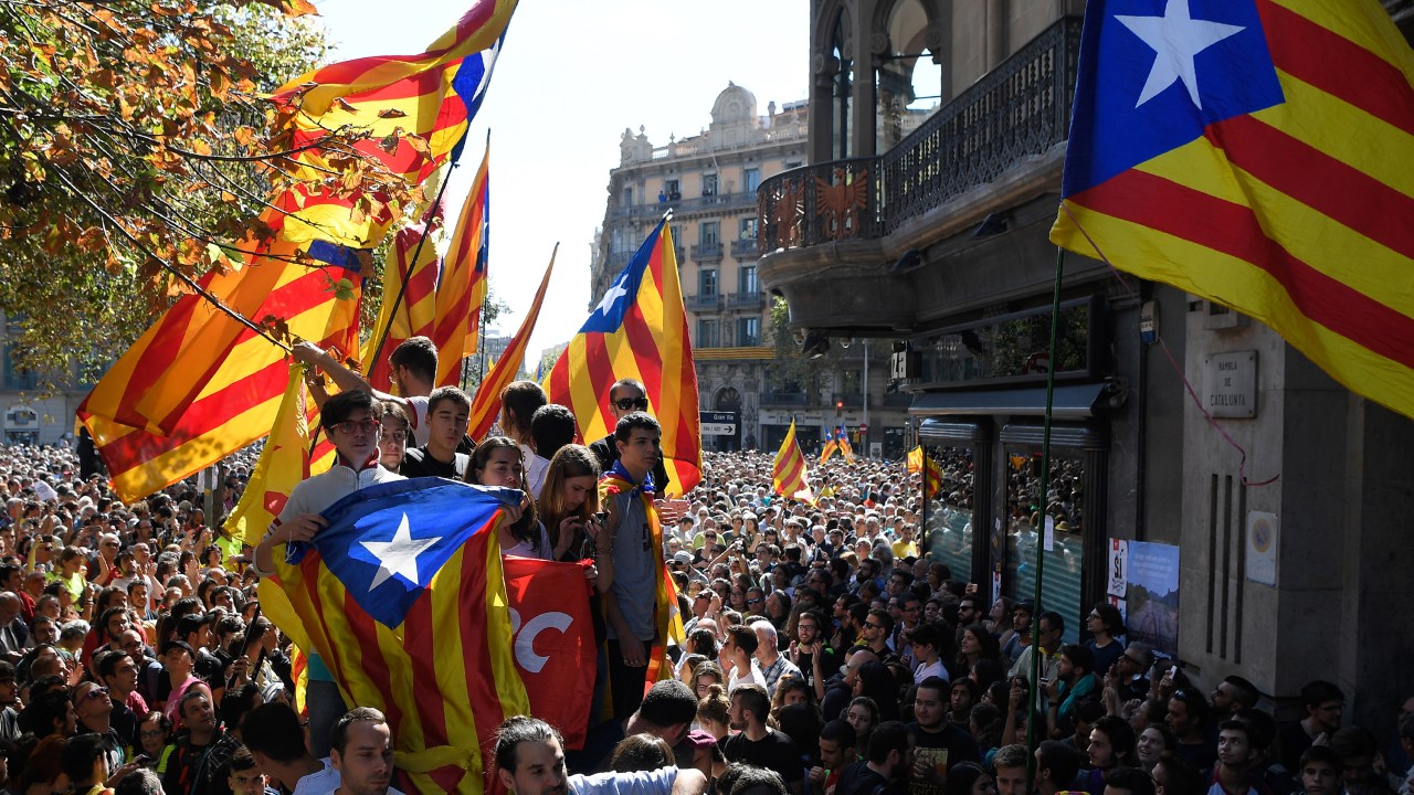 Protestos na Catalunia