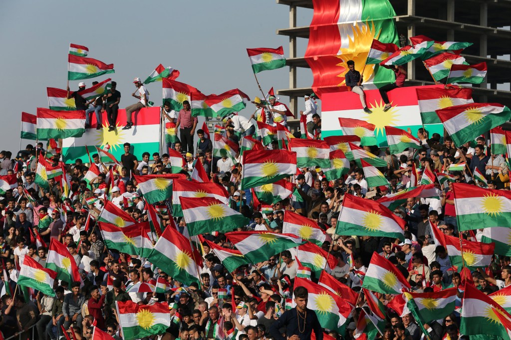 Manifestação da independência curda no Iraque