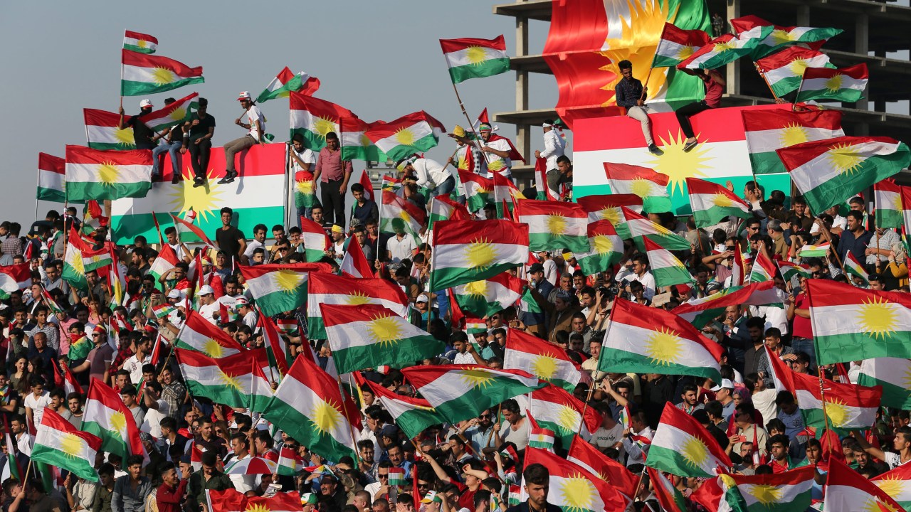 Manifestação da independência curda no Iraque
