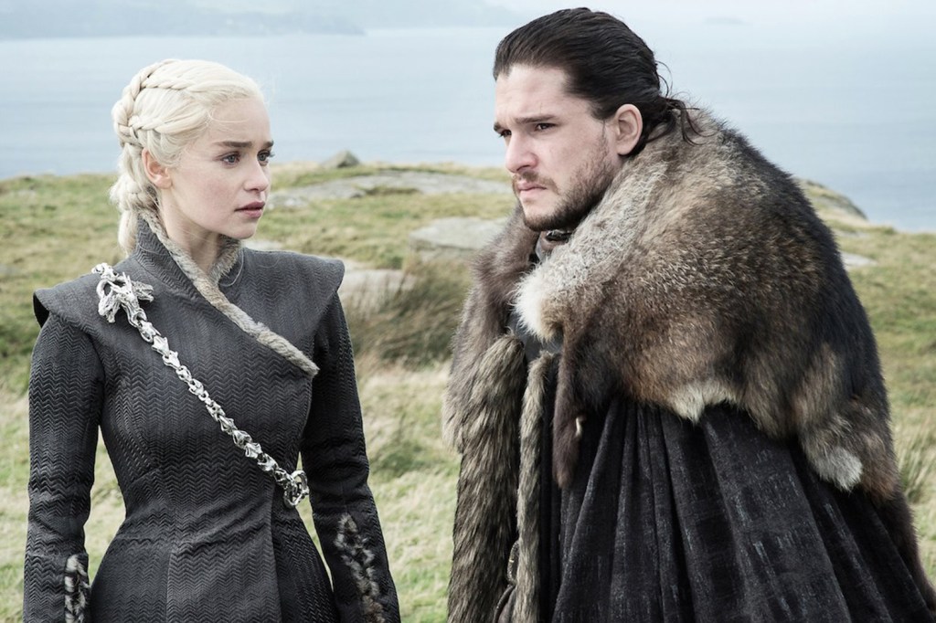 Jon Snow e Daenerys em 'Game of Thrones'