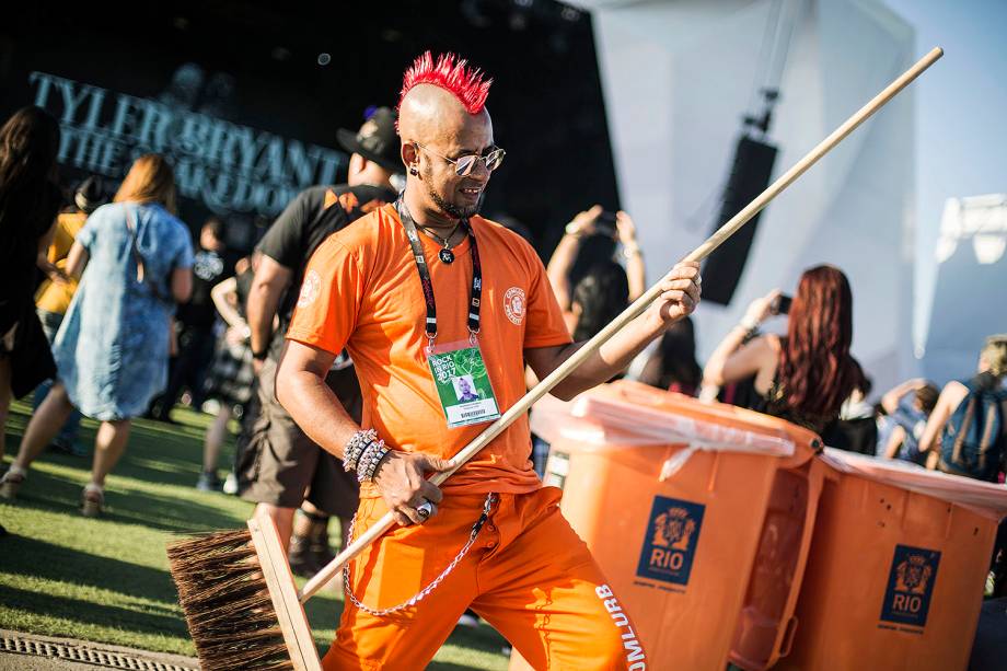 Gari se diverte durante a sétima edição do Rock In Rio realizada no Parque Olímpico do Rio de Janeiro, RJ - 21/09/2017