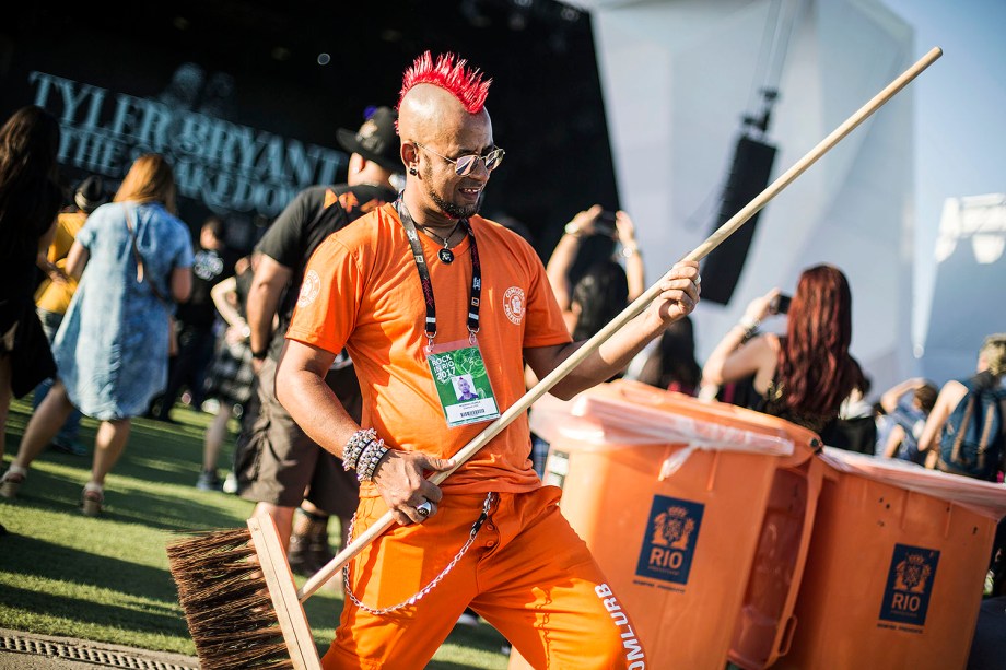 Gari se diverte durante a sétima edição do Rock In Rio realizada no Parque Olímpico do Rio de Janeiro, RJ - 21/09/2017