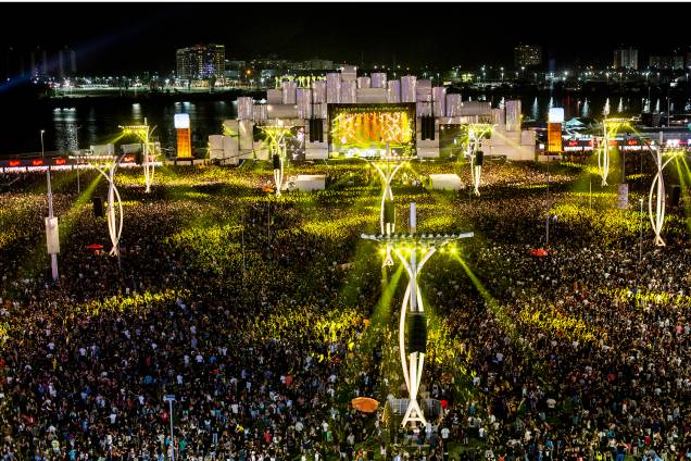 Vista geral do sexto dia da sétima edição do Rock In Rio realizada no Parque Olímpico do Rio de Janeiro, RJ - 23/09/2017