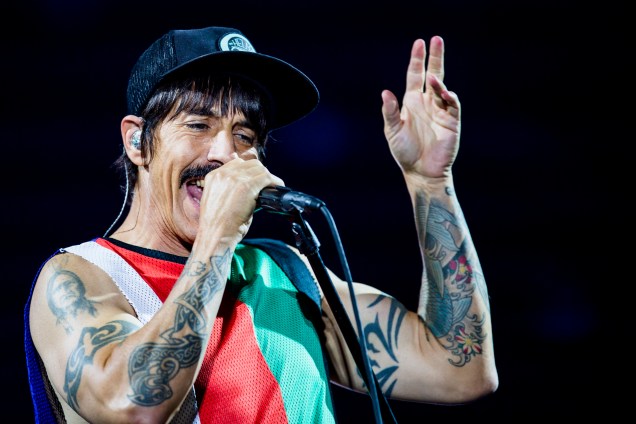 Anthony Kiedis, vocalista do Red Hot Chilli Peppes, se apresenta no sexto dia de Rock in Rio