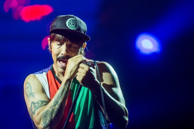Anthony Kiedis, vocalista do Red Hot Chili Peppers, se apresenta no sexto dia de Rock in Rio - 25/09/2017