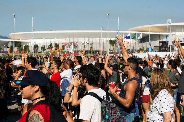Movimentação do público no terceiro dia do Rock in Rio no Parque Olímpico no Rio de Janeiro - 17/09/2017