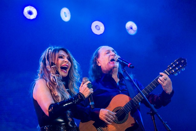 Elba Ramalho e Alceu Valença durante show do Grande Encontro no quinto dia do Rock in Rio