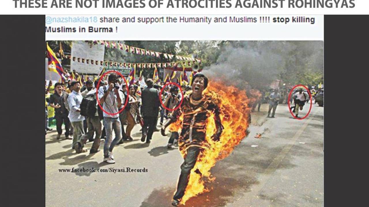 Rohingya foto falsa
