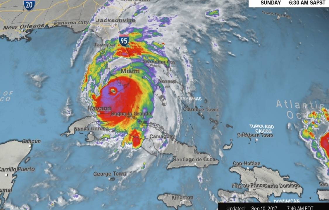 Rota do furacão Irma